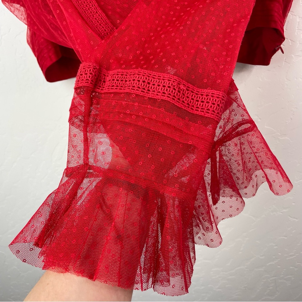 NWT Anthropologie Plus A+nthropologie Dotted Tulle Crop Long Sleeve Top Size 24W - Picture 8 of 16